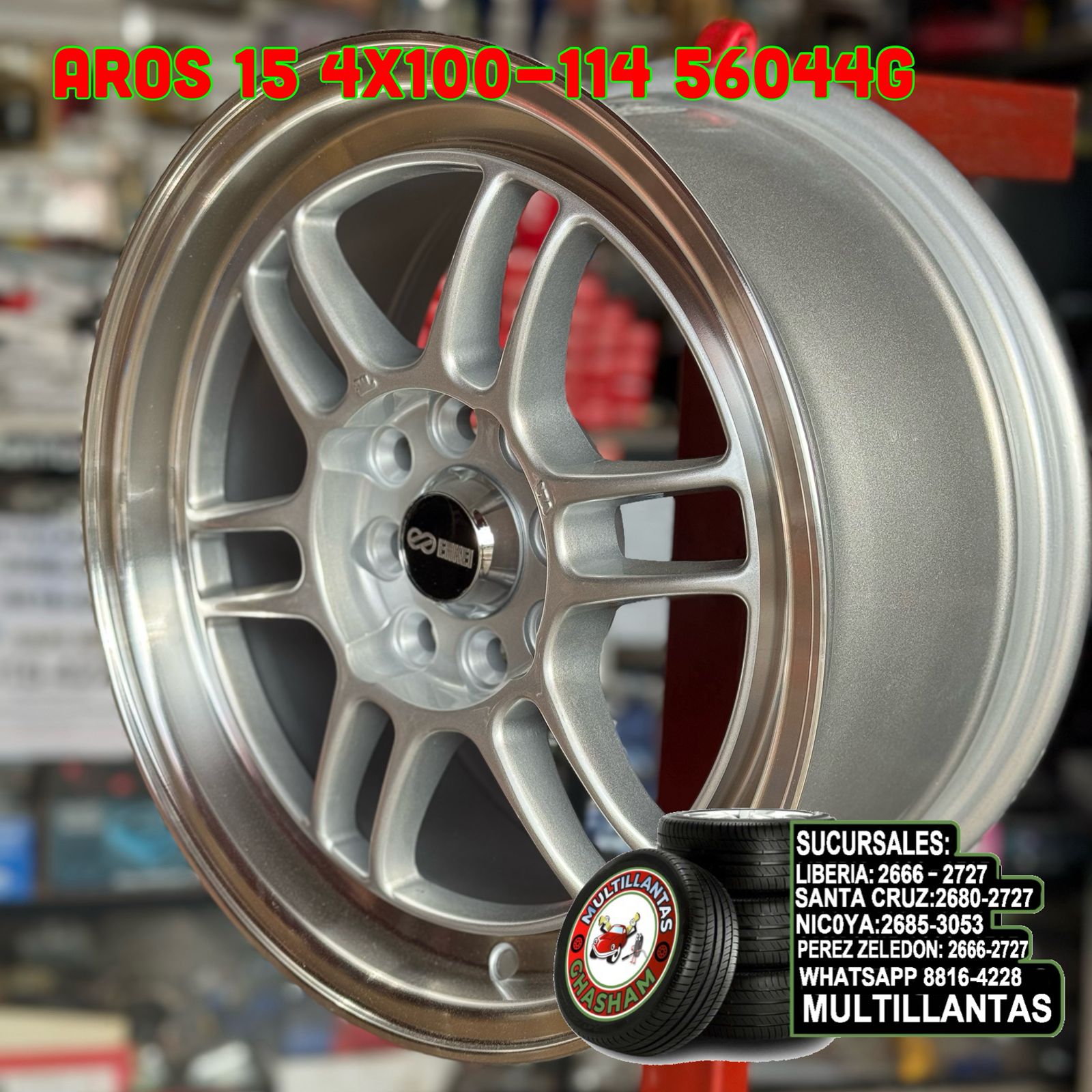 AROS # 15X7 4X100-114 ET38 SIL 56044G